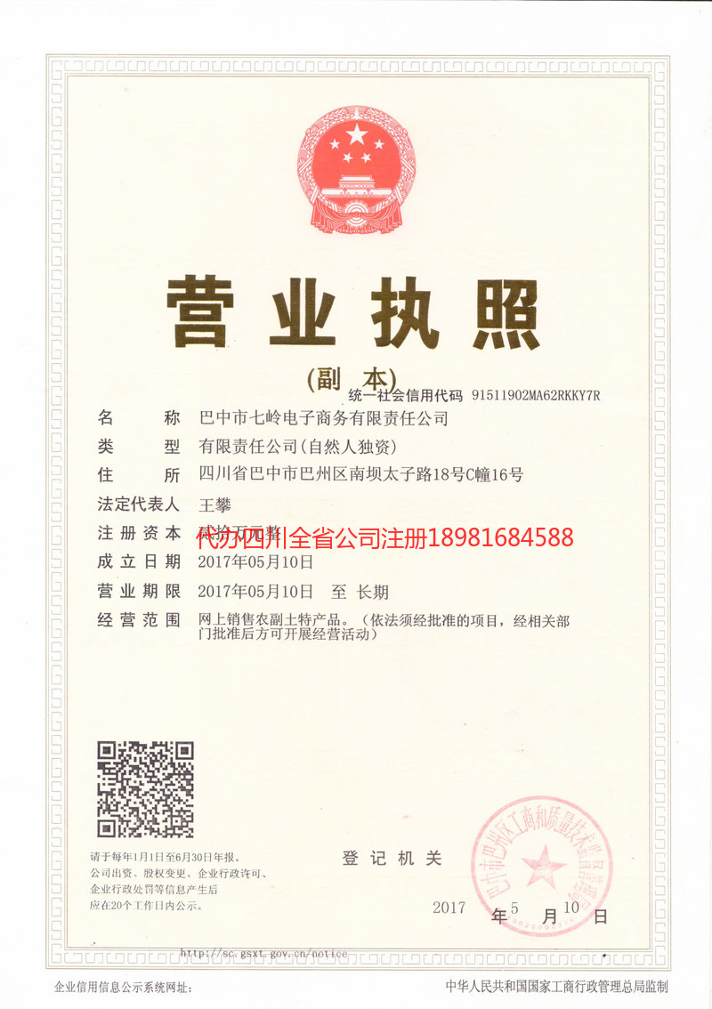 邻水邻水七岭电子商务有限责任公司